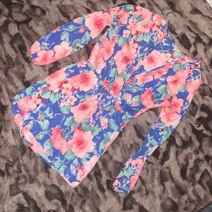 Long sleeve floral romper